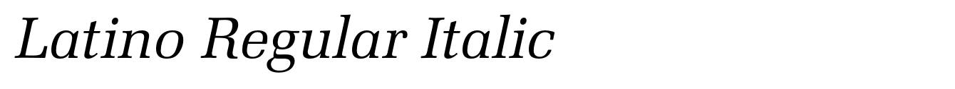 Latino Regular Italic image